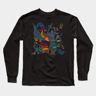 Deep Ocean Pirate's Treasure Long Sleeve T-Shirt